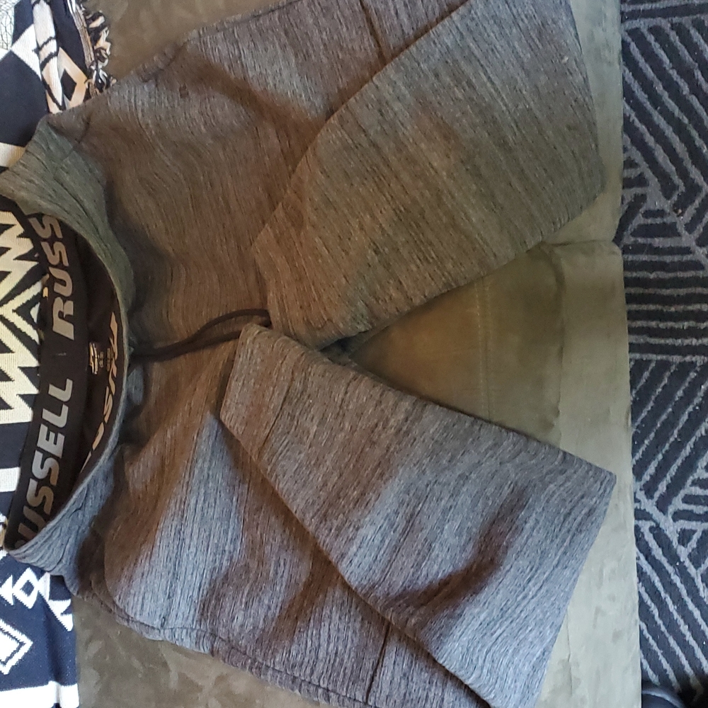 Sz. Large charcoal grey and black heather sweatpants with drawstring waist